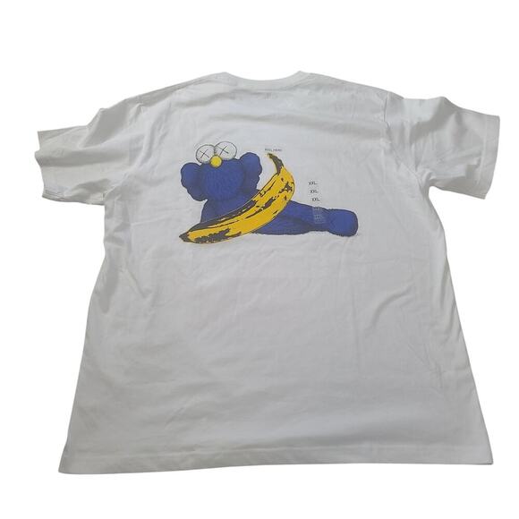 Kaws + Warhol cookie monster tshirt white Size XXL Uniqlo Limited edition - Picture 1 of 6